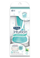 Schick Intuition Sensitive Razor for Women + 2 Moisturizing Refills Each