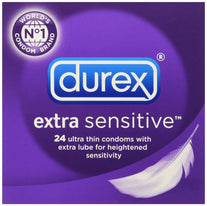 Durex Extra Sensitive 24 Ultra Thin Condoms with Extra Lube