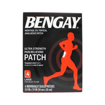 Bengay Ultra Strength Pain Relieving Patch Large Size 4 Count Each