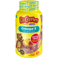 Lil Critters VitaFusion Omega-3 DHA Dietary Supplement 120 Gummy Fish