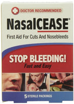 5 Count Sterile Packings Box Nasalcease First Aid for Cuts and Nosebleeds