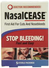 5 Count Sterile Packings Box Nasalcease First Aid for Cuts and Nosebleeds