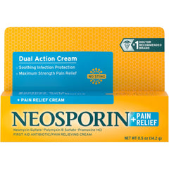 Neosporin Maximum Strength Antibiotic + Pain Relief Cream 0.5 Ounce Each