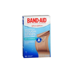 BAND AID Tough Strips Adhesive Bandages Extra Large 10 Each