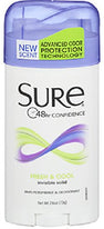 Sure Anti Perspirant Deodorant Invisible Solid Fresh & Cool 2.60 Ounce Each