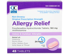 Quality Choice Non-Drowsy Allergy Relief Fexofenadine Hydrochloride 180mg