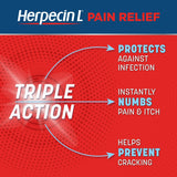 Herpecin L Pain Relief 3x Action Lidocaine Lip Protectant, 0.15 Oz. - Pack of 1