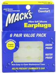 Macks Pillow Soft Silicone Earplugs Value Pack 6 Count Each