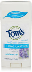 Tom's of Maine Natural Long-Lasting Deodorant Stick Lavender 2.25 Ounce Each