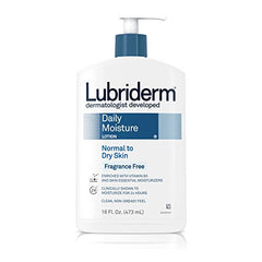 Lubriderm Daily Moisture Lotion Fragrance Free 16 Ounce Each