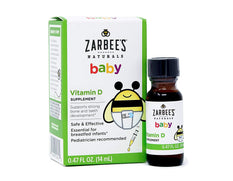 Zarbee's Naturals Baby Vitamin D Supplement Safe & Effective .47 Ounce Each