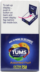 TUMS Extra Strength 750 Assorted Fruit 12 Rolls