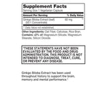 Quality Choice Ginko Biloba Extract Vegetarian Capsules 60 ct