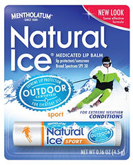 Mentholatum Natural Ice Lip Protectant/sunscreen Sport SPF 30 0.16 Ounce Tube Each