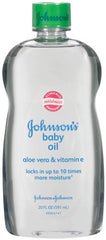 Johnson's Baby Oil Aloe Vera and Vitamin E - 20.0 Ounce.