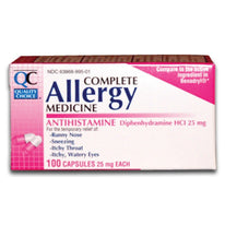 Quality Choice Allergy Relief Antihistamine Medicine 100 Capsules Each