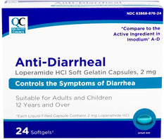 QC Loperamide 2mg Anti-Diarrheal Softgel 24 ea