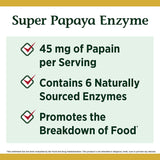 Nature's Bounty Super Papaya Enzyme Chewable Mint 45mg, 90 Tablets