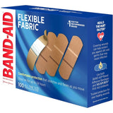 Johnson & Johnson Flexible Fabric Adhesive Bandages, 1" x 3" - 100 per Box