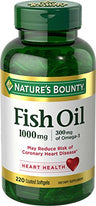 Nature's Bounty Fish Oil 1000 mg Omega-3 220 Odorless Softgels Each
