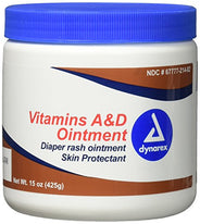 Dynarex Vitamin A&D Ointment  15  Ounce. Jar (For Skin  Rash  Tattoo  Small Burns)