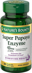 Nature's Bounty Super Papaya Enzyme Chewable Mint 45mg, 90 Tablets