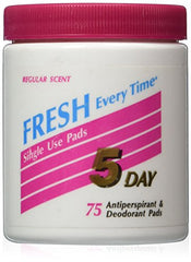 5 Day Fresh Every Time Antiperspirant & Deodorant Pads Regular Scent 75 Count