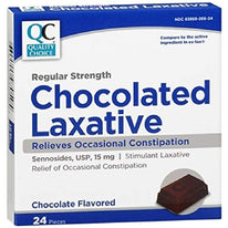 Quality Choice Regular Strength Chocolate Laxative 24 Count Each