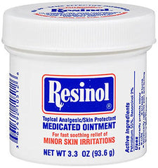 Resinol Medicated Ointment for Skin Irritattions 3.3 Ounce Each