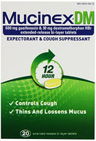 Mucinex DM 12-Hour Expectorant and Cough Supressant Tablets, 20 Count