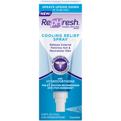 RepHresh Unscented Vaginal Anti-itch Cooling Relief Spray, 0.5oz