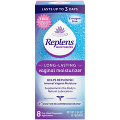 Replens Long Lasting Vaginal Moisturizer 8 Pre-filled Disposable Applicators