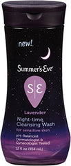Summers Eve Night Time Sensitive Skin Cleansing Wash Lavender 12 Ounce Each