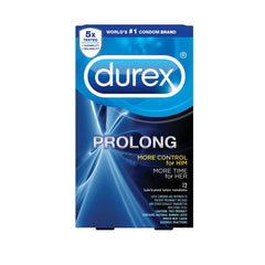 Durex Prolong Ultra Fine Ribbed and Dotted Latex Condoms 12 Each