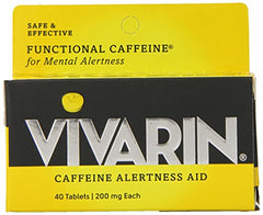 Vivarin Caffeine Alertness Aid Safe & Effective 200mg 40 Tablets
