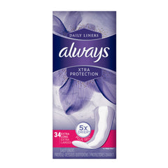 Always Xtra Protection Daily Liners, Extra Long, 34 Each