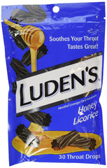 Luden's Honey Licorice Throat Drops 30 Count