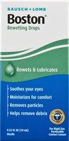 Bausch + Lomb Boston Contact Lens Rewetting Drops 0.33 Fl. Oz. - Pack of 1