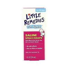 Little Remedies Saline Spray/Drops for Dry for Stuffy Noses, 1-Ounce (30 ml)
