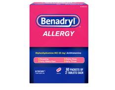 Benadryl Allergy Ultratab Tablets 60 Count Dispenser