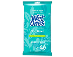 Wet Ones Plant Based Fiber Hypoallergenic Hand Wipes, 20 Count - Pack of 1