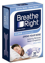 Breathe Right Nasal Strips Clear Large - 30 Strips