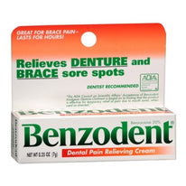 Benzodent Dental Pain Relieving Cream 1 Ounce Temporary Relief from Denture Pains