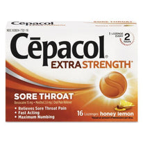 Cepacol Extra Strength Sore Throat Honey Lemon 16 Lozenges