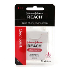 Johnson & Johnson REACH Dental Floss Cleanburst of Sweet Cinnamon 55 yds