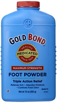 Gold Bond Foot Powder Medicated Maximum Strength 10 Ounce Each