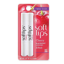 Softlips Lip Protectant Balm Sunscreen SPF 20 Cherry Twin-Pack