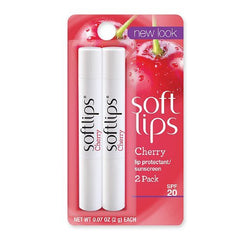 Softlips Lip Protectant Balm Sunscreen SPF 20 Cherry Twin-Pack