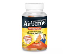 Airborne Immune Support Supplement Zesty Orange Gummies, 42 Count