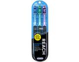 Reach Advanced Design Toothbrushes Medium, 3 Count